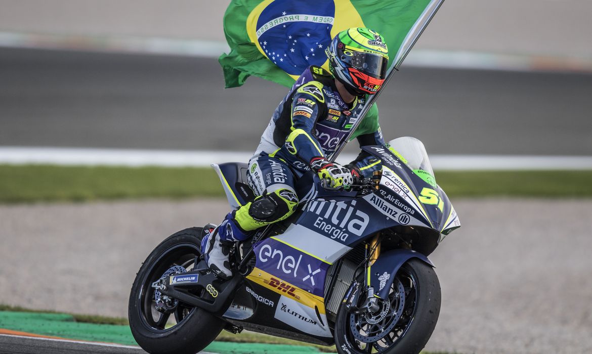 Eric Granado, piloto brasileiro de motovelocidade, nas categorias MotoE e MotoGP