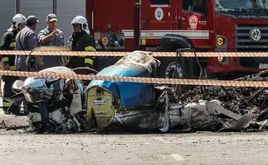 São Paulo (SP) 07/02/2025 - Acidente envolvendo um avião de pequeno porte que caiu na avenida Marquês de São Vicente, após decolar do Campo de Marte.
Foto: Paulo Pinto/Agência Brasil