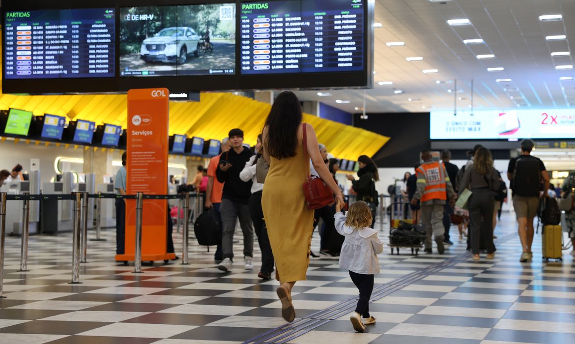 São Paulo (SP), 05/03/2025 - Movimentação de passageiros no Aeroporto de Congonhas, em Campo Belo, zona sul da capital. Foto: Rovena Rosa/Agência Brasil