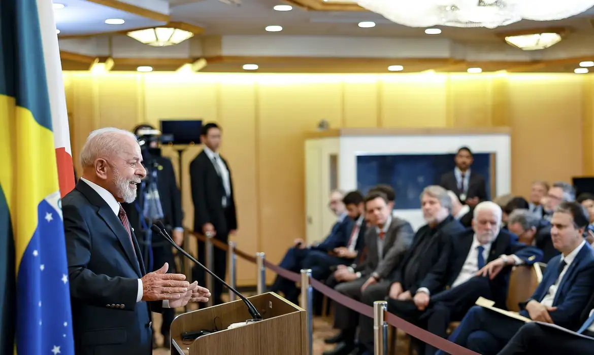 27.03.2025 - Presidente da República, Luiz Inácio Lula da Silva, durante entrevista coletiva à imprensa.
Hotel Imperial, Tóquio - Japão.
 
Foto: Ricardo Stuckert / PR