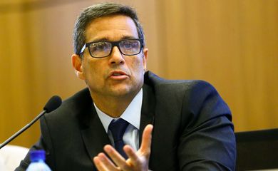  O presidente do Banco Central, Roberto Campos Neto, concede entrevista coletiva para apresentar os resultados de implementação da Agenda BC#.