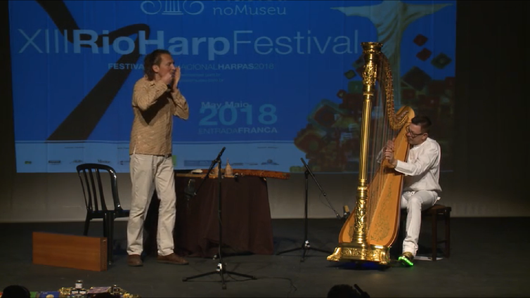 Partituras exibe apresentação do duo Mikuskovics Baum durante o Rio Harp Festival 2018