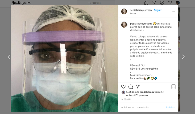 &quot;Me sinto desrespeitada quando vejo as pessoas sem máscaras e em aglomerações&quot;, desabafa a médica Adriane Cruz