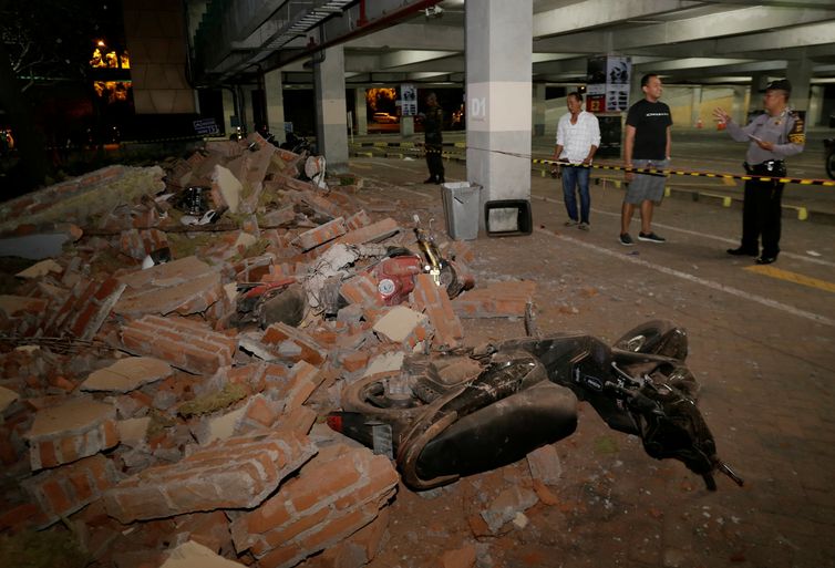 Indonésia registra terremoto de magnitude 7 na turística ilha de Lombok