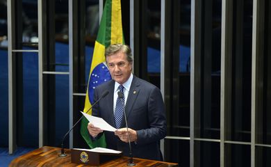 Senador Fernando Collor discursa no plenário do Senado (Wilson Dias/Agência Brasil)