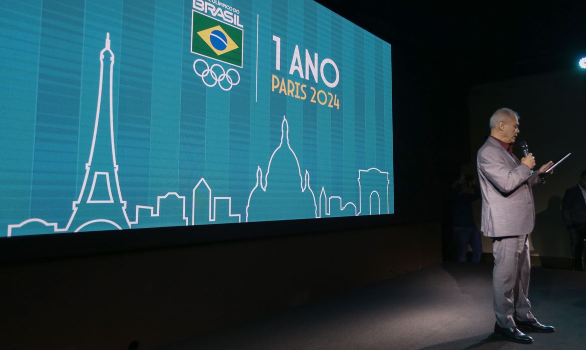 São Paulo (SP) 26/07/2023 - Comitê Olímpico Brasileiro (COB) realiza evento para marcar 1 ano para os Jogos Olímpicos Paris 2024. 
Foto: Paulo Pinto/ Agência Brasil
