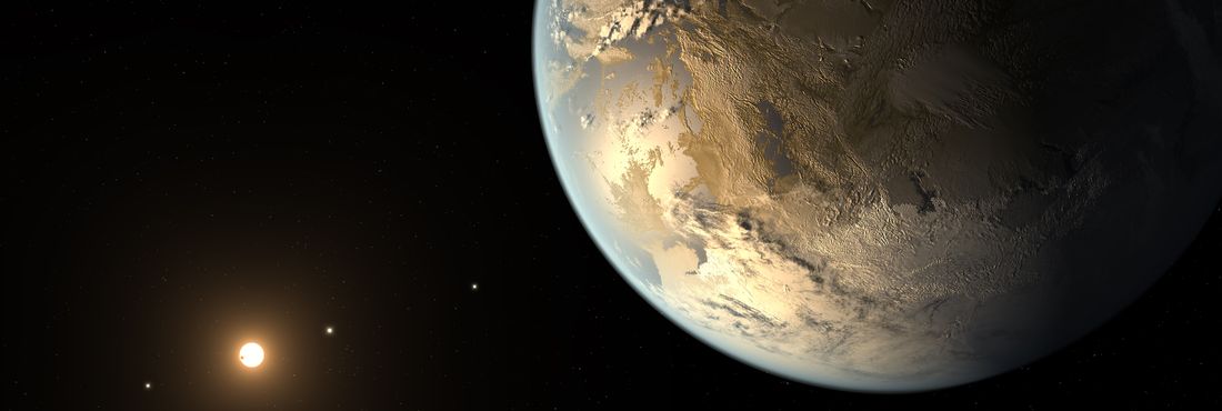 Novo planeta Kepler-186f Astrônomos anunciaram a descoberta do primeiro planeta fora do Sistema Solar com um tamanho comparável ao da Terra. O planeta, batizado Kepler-186f, orbita a estrela anã Kepler-186 e se localiza na "zona temperada, onde a água pode ser líquida".
