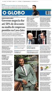 Capa do Jornal O Globo Edição 2024-04-18