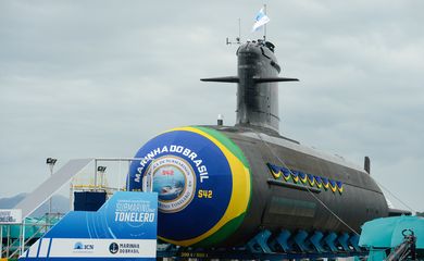 Rio de Janeiro (RJ), 27/03/2024 – O submarino Toneleiro no Complexo Naval de Itaguaí, na região metropolitana do Rio de Janeiro. Foto: Tomaz Silva/Agência Brasil