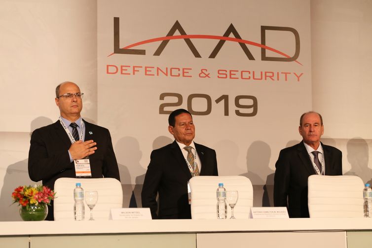 Presidente da República em Exercício, Hamiltom Mourão, durante Cerimônia de Abertura da 12º Edição da LAAD , Feira de segurança e defesa