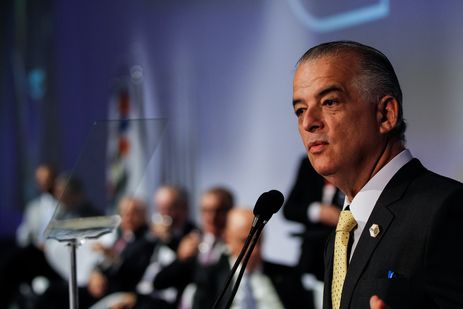 O governador de São Paulo, Márcio França, participa da cerimônia de abertura da APAS Show 2018.