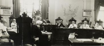 Ministros do Superior Tribunal Militar (STM) reunidos para julgamento em 1971