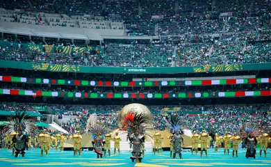 Soccer Football - FIFA World Cup 2026 - Group A - Mexico v South Africa - Estadio Azteca, Mexico City, Mexico - June 11, 2026 Performers during the opening ceremony before the match REUTERS/Eloisa Sanchez