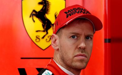 Sebastian Vettel durante testes no circuito de Barcelona. Piloto anunciou que não vai renovar seu contrato com a Ferrari para a temporada 2021