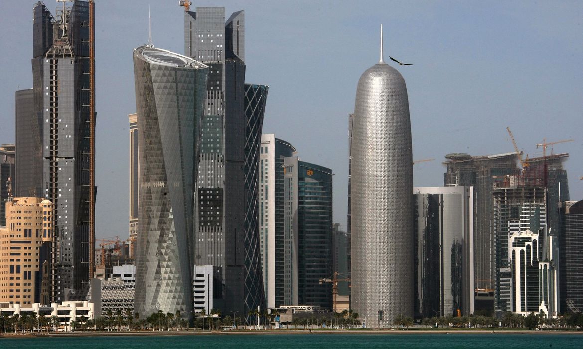 Vista do moderno centro de Doha, capital do Catar