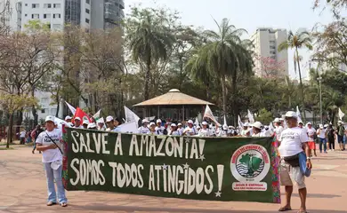 Belo Horizonte (MG), 05.09.2024 - Movimento dos Atingidos por Barragens realiza manifestações em defesa da Amazônia. Foto:  Ascom/MAB