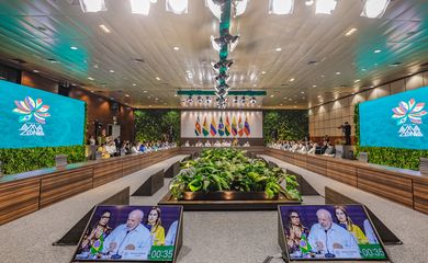 Belém (PA), 08.08.2023 - Presidente Lula participa da reunião dos Chefes de Estado e de Governo dos países signatários do Tratado de Cooperação Amazônica (TCA), em Belém (PA). Foto: Ricardo Stuckert/PR