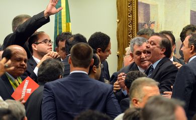 Brasília - A comissão especial da Câmara que analisa o pedido de impeachment da presidenta Dilma Rousseff ouve os autores do processo, Miguel Reale Jr. e Janaína Paschoal   (Fabio Rodrigues Pozzebom/Agência Brasil)