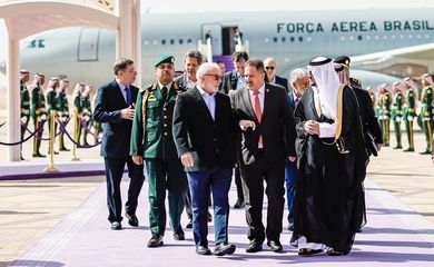 Riade, Arábia Saudita, 28.11.2023 - Presidente da República, Luiz Inácio Lula da Silva, desembarca em Riade, Arábia Saudita. Foto: Ricardo Stuckert/PR