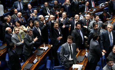 Brasília -  Por 55 votos a favor e 22 contra, Senado abre processo de impeachment da presidenta Dilma Rousseff  (Marcelo Camargo/Agência Brasil)