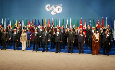 Presidenta Dilma Rousseff durante Fotografia Oficial da Cúpula do G20 (Roberto Stuckert Filho/PR)