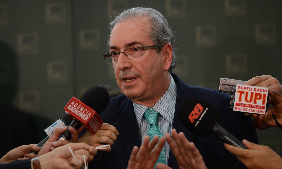 Brasília - O presidente da Câmara dos Deputados, Eduardo Cunha, disse hoje (1º) que não teme qualquer perda de apoio político diante das denúncias envolvendo seu nome na Operação Lava Jato (José Cruz/Agência Brasil)