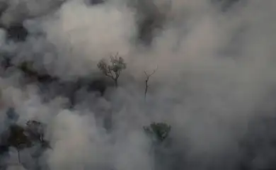 Nuvens de fumaça durante um incêndio em uma área da floresta amazônica perto de Porto Velho, Estado de Rondônia, Brasil, Brasil, 21 de agosto de 2019. REUTERS / Ueslei Marcelino