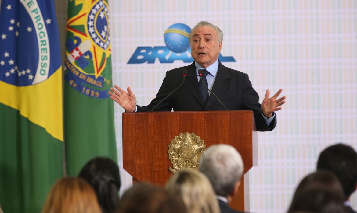 Brasília - O presidente Michel Temer fala durante o lançamento do Plano Nacional de Voluntariado (Antonio Cruz/Agência Brasil)