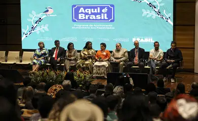 Brasília (DF), 06/08/2025 - Lançamento do programa “Aqui é Brasil”, operação humanitária coordenada pelo Ministério dos Direitos Humanos e da Cidadania (MDHC) para acolher, com dignidade, os brasileiros repatriados em situação de vulnerabilidade. Foto: Marcelo Camargo/Agência Brasil