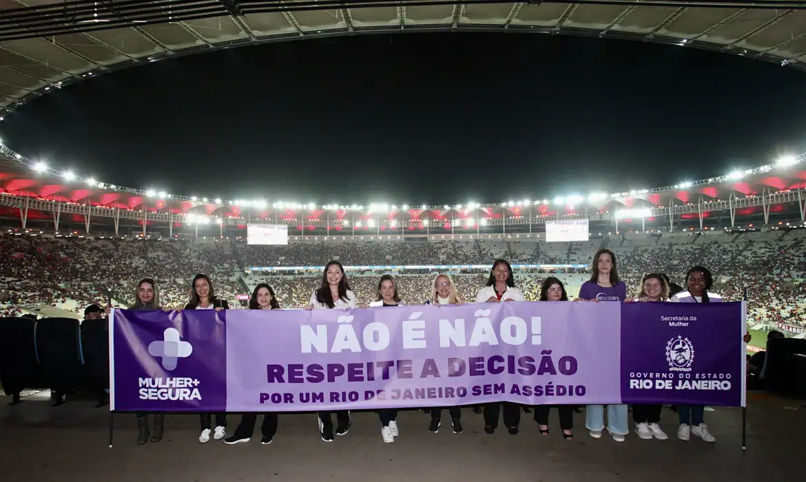 Rio de Janeiro (RJ), 12.07.2024 - Campanha de segurança das mulheres no Maracanã. Foto: Eliane Carvalho/Governo do Estado do RJ