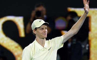 Jannik Sinner em Melbourne
 24/1/2025   REUTERS/Kim Kyung-Hoon
