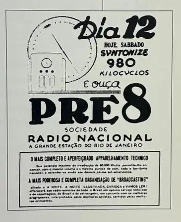 Brasília (DF), 15/06/2026 - Panfleto anuncia estreia da Rádio Nacional em 1936. Livro 