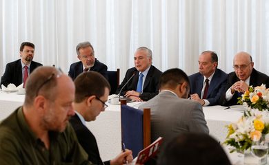 Brasília -  O presidente Michel Temer participa do café da manhã com jornalistas do Comitê do Palácio do Planalto (Alan Santos/PR)