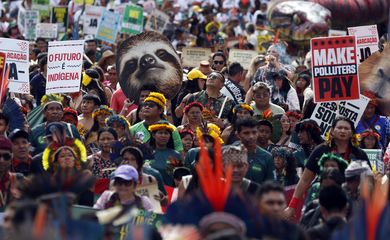 Belém (PA), 17/11/2025 - Marcha Global dos Povos Indígenas - A Resposta Somos Nós, evento paralelo à COP30. Foto: Bruno Peres/Agência Brasil