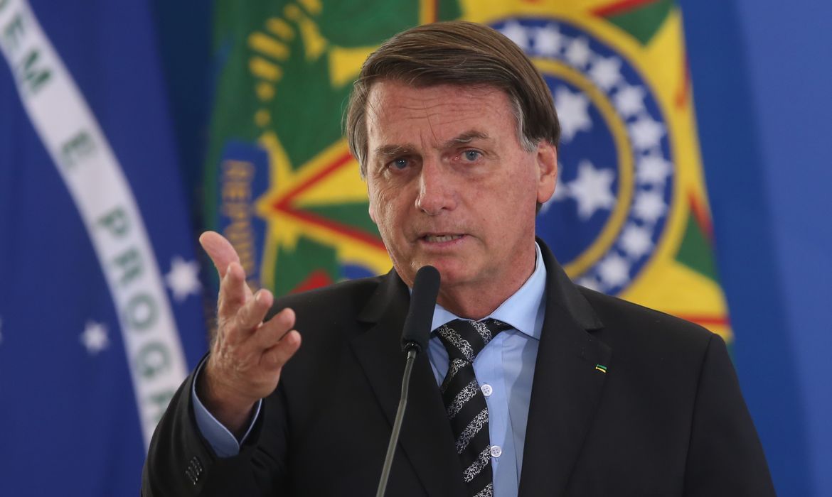 O presidente Jair Bolsonaro, participa do lançamento dos programas CODEX e SUPER.BR e do 8º 8º Revogaço no Palácio do Planalto.