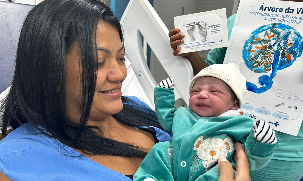 Primeiros bebês cariocas de 2024 - Pietro - Albert Schweitzer. Foto: Arquivo Pessoal