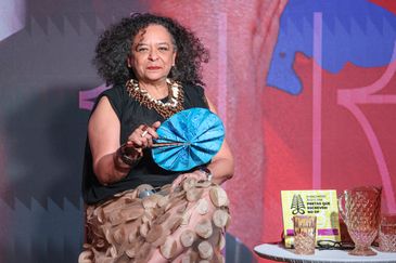 Brasília (DF), 04/07/2026 - Festival latinidades  - A escritora Ana Maria Gonçalves, durante entrevista para Agência Brasil durante o VI encontro julho das pretas que escrevem no DF.
Foto: Valter Campanato/Agência Brasil