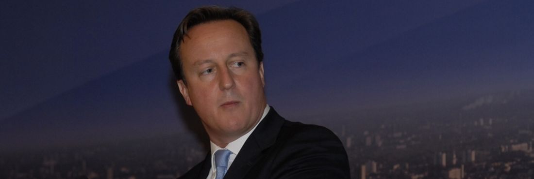 O primeiro-ministro do Reino Unido, David Cameron, em visita ao Rio