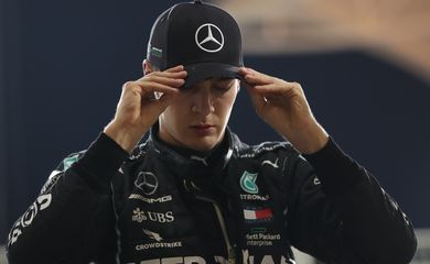 Piloto George Russell, Mercedes, substituto de Lewis Hamilton, GP de Sakhir