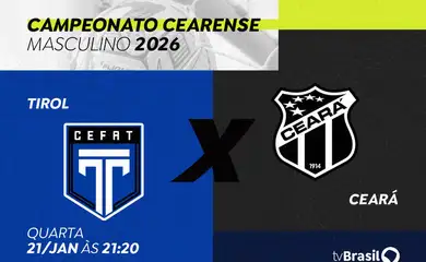 Brasília (DF), 20/01/2026 - A TV Brasil exibe o confronto entre Ceará e Maranguape pelo Campeonato Cearense 2026. O jogo será transmitido para todo o país, com sinal gerado pela emissora parceira TV Ceará, integrante da Rede Nacional de Comunicação Pública (RNCP). Arte/Agência Brasil