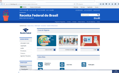 Guia do Viajante produzido pela Receita Federal do Brasil