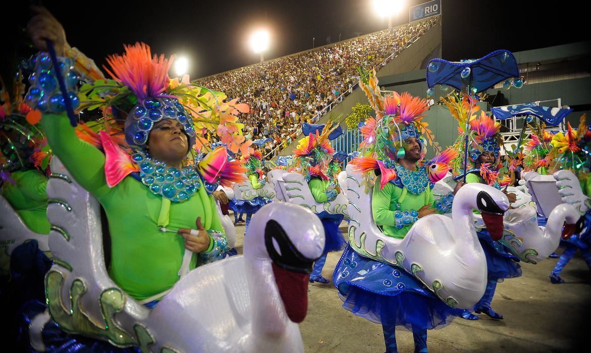 Rio de Janeiro - União da Ilha do Governador é a segunda escola do grupo especial do Carnaval do Rio à desfilar na Sapucaí (Tomaz Silva/Agência Brasil)