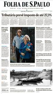 Capa do Jornal Folha de S. Paulo Edição 2024-04-25
