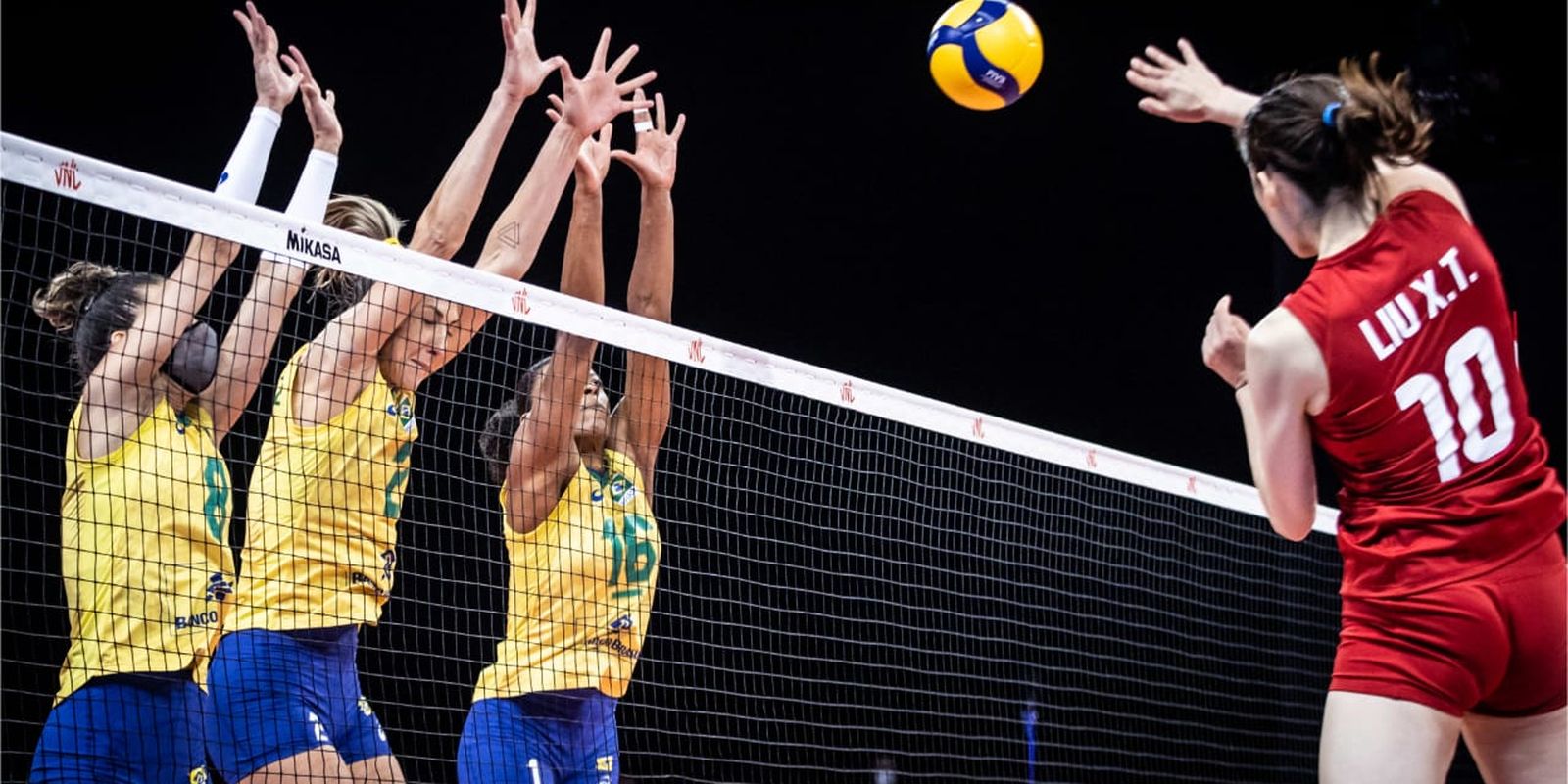 Vôlei: Brasil perde pra China na Liga das Nações