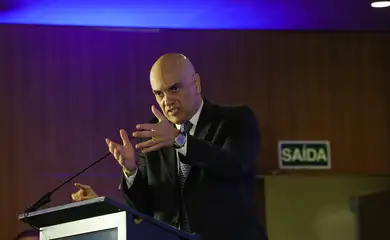 Brasília (DF) 14/08/2024 O ministro do STF, Alexandre de Moraes, participa do seminário 