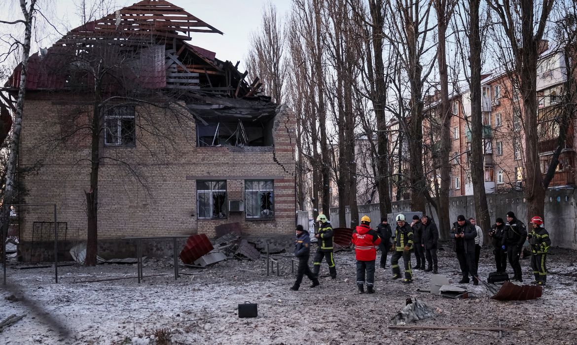 Ataque com drones em Kiev
