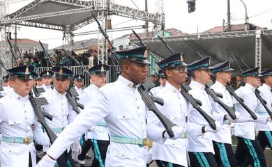 Desfile Cívico-Militar de 7 de Setembro, comemorativo ao Bicentenário da Independência do Brasil, na Avenida Dom Pedro I, no Ipiranga.