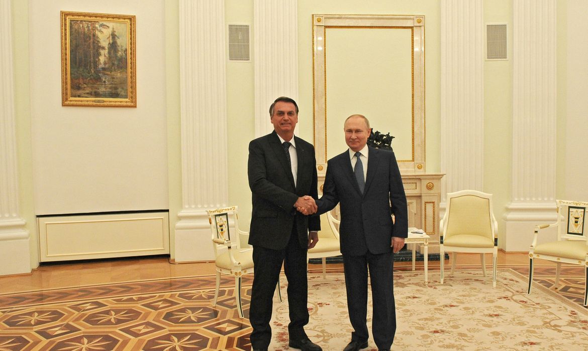 (Moscou - Rússia, 16/02/2022) Presidente da República, Jair Bolsonaro durante reunião com o Presidente da Federação Russa, Vladmir Putin.
Foto: Oficial Kremlin/PR