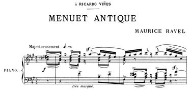 &quot;Minueto Antigo&quot;, de Maurice Ravel 
