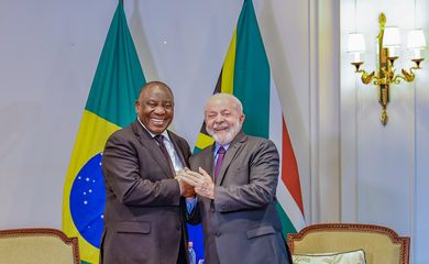 Paris, França, 22.06.2023 – Em Paris, presidente Lula se encontra o Presidente da República da África do Sul, Senhor Cyril Ramaphosa. Foto: Ricardo Stuckert/PR